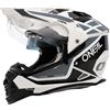 O'NEAL | Ricambi per caschi Moto | Street Adventure Motocross | Visiera di Ricambio Sierra Torment | Bianco e Nero | Taglia Unica