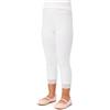 Merry Style Leggings 3/4 con Pizzo Bambina e Ragazza MS10-228 (Bianco, 110 cm)