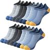 Eono Calze Uomo, 8 Paia Calzini Uomo Corti, Calze Running Uomo Donna Traspirante di Cotone, Calze Sportive Uomo per Running Sport Lavoro Scuola Ciclismo (43-46)