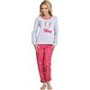 Merry Style Pigiama Donna MSTR867 (Grigio/Rosso, L)