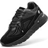 FitVille Extra Larghe Scarpe Uomo Sneakers Supporto per Arco Plantare Pianta Larga Scarpe da Ginnastica Comfort per Piede Piatto 47 EU Larga Nero Scuro