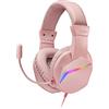 Mars Gaming MARSGAMING MH122, Cuffie da Gioco Over Ear FRGB con Microfono, Suono HiFi, Cancellazione del Suono, Ultra Leggere, PS4 PS5 Xbox Switch Tablet Windows Mac, Rosa, Grande