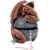Design Toscano CL551022 Drago Protettore della Casella Scultorea di Orb Celtico, Multicolore