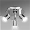 URAQT Faretti da Soffitto Orientabili, Faretti LED da Soffitto con 3 Attacco GU10, Lampadario Faretti LED Soffitto, Moderna Faretto da Parete Interno per Barra, Cameretta, Cucina, Senza Lampadina