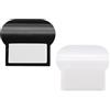 QUARKZMAN 2pz Sollevatori Sedile WC, Sollevatore Sedile WC Autoadesivo Maniglia Sedile WC Strumenti Sollevamento Evitare Toccare Coperchio WC Accessori Bagno per Casa, Hotel (Nero+Bianco)