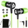 KLIM Fusion Auricolari con Microfono + Audio di Alta qualità + Cuffie di Lunga Durata con Memory Foam + Garanzia 5 Anni - Jack 3.5 mm per iOS Android PC Console + Nuova Versione 2024 + Verde