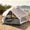 CukYi Tenda Glamping Yurta Impermeabile | Pop-up Grande Portatile | Cabina Istantanea per 4-8 Persone | Teepee a Campana a Doppio Strato 4 Stagioni per Adulti