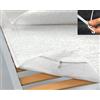 Tata Home Coprirete In Feltro Singolo Con Elastici e Ganci agli Angoli Anallergico Traspirante Antiacaro Misura 80x190 cm Made in Italy Mod. Alba