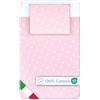 baby idea Lenzuola Next To Me 3 Pezzi Compatibili Culla Neonato 83x50 Lenzuola culla Fantasia + Sotto con Angoli + Federa Cuscino 100% Cotone Certificato Oeko Tex Made in Italy (Stellina Rosa 3 Pz)