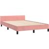 vidaXL Giroletto Senza Materasso Rosa 120x190 cm Velluto