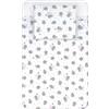 baby idea Lenzuola Next To Me 3 Pezzi Compatibili Culla Neonato 83x50 Lenzuola culla Fantasia + Sotto con Angoli + Federa Cuscino 100% Cotone Certificato Oeko Tex Made in Italy (Orso Luna Rosa 3 Pz)