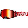 100% Maschera Moto Cross Enduro 100% ARMEGA RED Lente Specchio Or