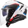 Ls2 Casco Moto Jet LS2 OF618 VERSO II AIR Bianco Blue Rosso