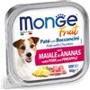 Monge Fruit Patè con Bocconcini per Cane da 100 gr Gusto Maiale e Ananas