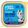 Edgard&Cooper Patè per Gatti Adulti da 85 gr Gusto Salmone e Pollo