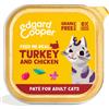 Edgard&Cooper Patè per Gatti Adulti da 85 gr Gusto Tacchino e Pollo