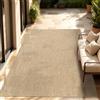 Paco Home Tappeto Per Esterno Balcone Terrazza Tappeto Cucina Monocolore Mélange, Dimensione:300x400 cm, Colore:Natura