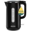 Aigostar Bollitore Elettrico Acciaio Inox Nero 1,7 Litri - Bollitura Rapida Electric Kettle 2200W, Doppio Isolamento, Senza Plastica All'interno, Senza BPA, Visualizzazione del Livello Dell'acqua