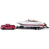 siku 2568, Ford F150 US Police con Motoscafo, 1:55, Metallo/Plastica, Rosso/Bianco, Pneumatici in Gomma, Barca Giocattolo Galleggiante