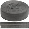 Aerzetix - Banda Nastro Elastico Pieghevole Piatto 9 m x 20 mm - 80% Nylon e 20% Lycra - Colore Grigio