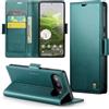 Rerzoiro Cover per Google Pixel 9A Custodia Portafoglio [Blocco RFID] Premium Pelle PU Wallet Case Flip Libro con Porta Carte Slot Supporto Flip Case per Google Pixel 9A, Blu-verde