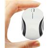 elec Space Mini mouse wireless carino per computer portatile, tascabile, compatto, da viaggio, USB, 3 pulsanti, 1600 DPI, mouse senza fili, per PC, notebook, MacBook, regalo per bambini e ragazze (bianco)