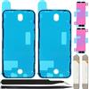ZHUROUPU Adesivo per Adesivo Pre-Taglio Impermeabile 7pc Compatibile con per iPhone 12, Adesivo per Lo Schermo LCD e Nastro Adesivo per Colla Batteria Interna (6,1 Pollici/Nero)