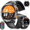 LIGE GPS Smartwatch Uomo 48mm,Militari Smart Watch con Torcia/530 mAh Batteria/Bussola/Barometro,1.43 Amoled Fitness Tracker con Chiamate Bluetooth, 120+Modalità, IP68 per Android iOS