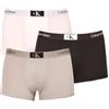 Calvin Klein Pantaloncini Boxer Confezione da 3 Uomo Low Rise Trunks Elasticizzati, Multicolore (Black/Authentic Grey/White), XS