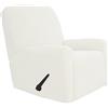 Easy-Going Recliner Stretch Sofa Slipcover Sofa Cover 4-Pieces Furniture Protector Couch Soft with Elastic Bottom, Spandex Jacquard Fabric Small Checks(Recliner,Cream)