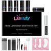 Libeauty Brow Lamination Kit Completo Con Tinta, 2 in 1 Laminazione Ciglia Kit Completo, Kit Laminazione Sopracciglia, Lifting e Tintura Rapidi, Brow a Lunga Durata 6-12 Settimane