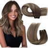 Moresoo Extension Capelli Veri Tessitura Castano Balayage #4/4/27 35cm 100g