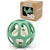 MCGMITT Giochi Dentizione Neonato, Massaggia Gengive Neonati Palla per la Dentizione del Bambini, Sensoriale Massaggiagengive Senza BPA per neonati di età superiore ai 0 3 6 12 mesi Regalo (Verde)