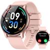 vamout Smartwatch Donna, 1.39" Orologio Smartwatch Donna con Effettua/Risposta Chiamate, Fitness Tracker con 120+ Sportive, Contapassi/SpO2/Cardiofrequenzimetro, IP68 Smart Watch per Android iOS (Oro rosa)