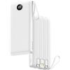 VRURC Power Bank 20000mAh, USB C PD 22.5W Caricatore Portatile Ricarica Ultra Rapida con 4 Cavi Ricarica Integrati, Powerbank Batteria LED Display con 4 Uscite & 2 Ingressi per Smartphone