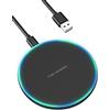 Binamao Caricatore wireless, Binamao Caricatore Senza Fili Portatile per iPhone 16/15/14/13/12 Pro/Pro Max/XS Max/XR/SE, ricarica rapida da 15W per Samsung Galaxy S24/S23/S22/S21S20/Note10/9