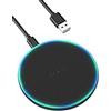 Binamao Caricatore wireless, Binamao Caricatore Senza Fili Portatile per iPhone 16/15/14/13/12 Pro/Max/XS Max/XR/SE, ricarica rapida da 15W per Samsung Galaxy S24/S23/S22/S21S20/Note10/9