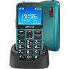 CHAKEYAKE Telefono Cellulare per Anziani con Tasti Grandi, Funzione SOS HAC | 2.4" Grande Schermo | Supporto SIM Doppio | Chiamata Rapida | Torcia | Radio ad Alto volume | Batteria di grande | Base di Ricarica