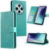 HTDELEC Cover per Xiaomi Redmi 14C / Redmi A4 4G,Flip Custodia a Libro Magnetica Portafoglio Premium Protettiva in Pelle Porta Carte Case - Verde