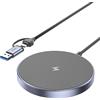 BENFEI Caricatore Wireless Magnetico 15w Compatibile con Caricatore MagSafe/iPhone 16 Pro/Plus/Pro Max/iPhone 15 Pro Max Plus/iPhone 14 13 12 Series, Pad di ricarica wireless Mag Safe, Caricatore Mag