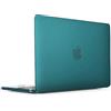 ZYB Custodia per MacBook Air 13,6 Pollici M4 M3 M2 2025 2024 2022 (A3240 / A3113 / A2681), Ultra Sottile Cover Protettiva Plastica Rigida, Verde Acqua Profondo (Striato)