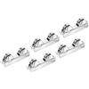 QUARKZMAN 6mm Porta Scorrevole Pulegge Ruote x 5pz Vetro Doppi Rulli per Cucina Finestra Armadietto Schermo Porta Cancello [Argento]