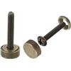 QUARKZMAN 4Pz Viti Decorative in Ottone con Tappi, Viti per Specchi da 12 Mm Chiodi per Copri Tappi, Elementi di Fissaggio per Mobili a Specchio Decorativi, Colore Bronzo