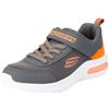 Skechers Boys, Sneaker, Charcoal & Orange Synthetic/Textile/Trim, 43 EU
