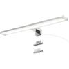 Alpinaluz Applique LED per Specchio Bagno - Luce Bianca Neutra 4000K - IP44 - Struttura in Alluminio e Policarbonato Cromato - Montaggio su Specchio, Parete o Mobile (50cm 12W)
