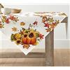 Artoid Mode zucche foglie d'acero girasoli autunno tovaglia stagionale biancheria da tavola cucina decorazione per interni vacanza decorazione festa 100 x 100 cm
