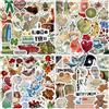 AIRNOGO Adesivi 200 Pezzi Stickers Vintage, Stickers Aesthetic Retro, Adesivi Vinile Impermeabili, Adesivi per Scrapbooking Bottiglia Acqua Pc Computer Portatile Phone Macbook Journal Chitarra Skateboard ecc