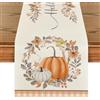Artoid Mode Plaid di Bufalo Fiori Zucche Autunno Runner da Tavolo, Decorazione Stagionale per la Tavola della Cucina Feste Indoor 40x140 cm