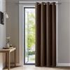 Deconovo Tenda Oscurante da Interno 245 CM Altezza 1 Pannello, Tende Oscuranti Termiche Isolanti per Interni Finestre con Anelli, 140x245 CM, Marrone