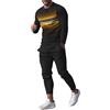 Generico Tute Belle Da Completi sportivi da uomo in 2 pezzi Set di magliette muscolari slim fit a maniche lunghe Pantaloni a matita casual Tute da strada Economica Vestito Tute Estive Tute Da (Gold, XL)